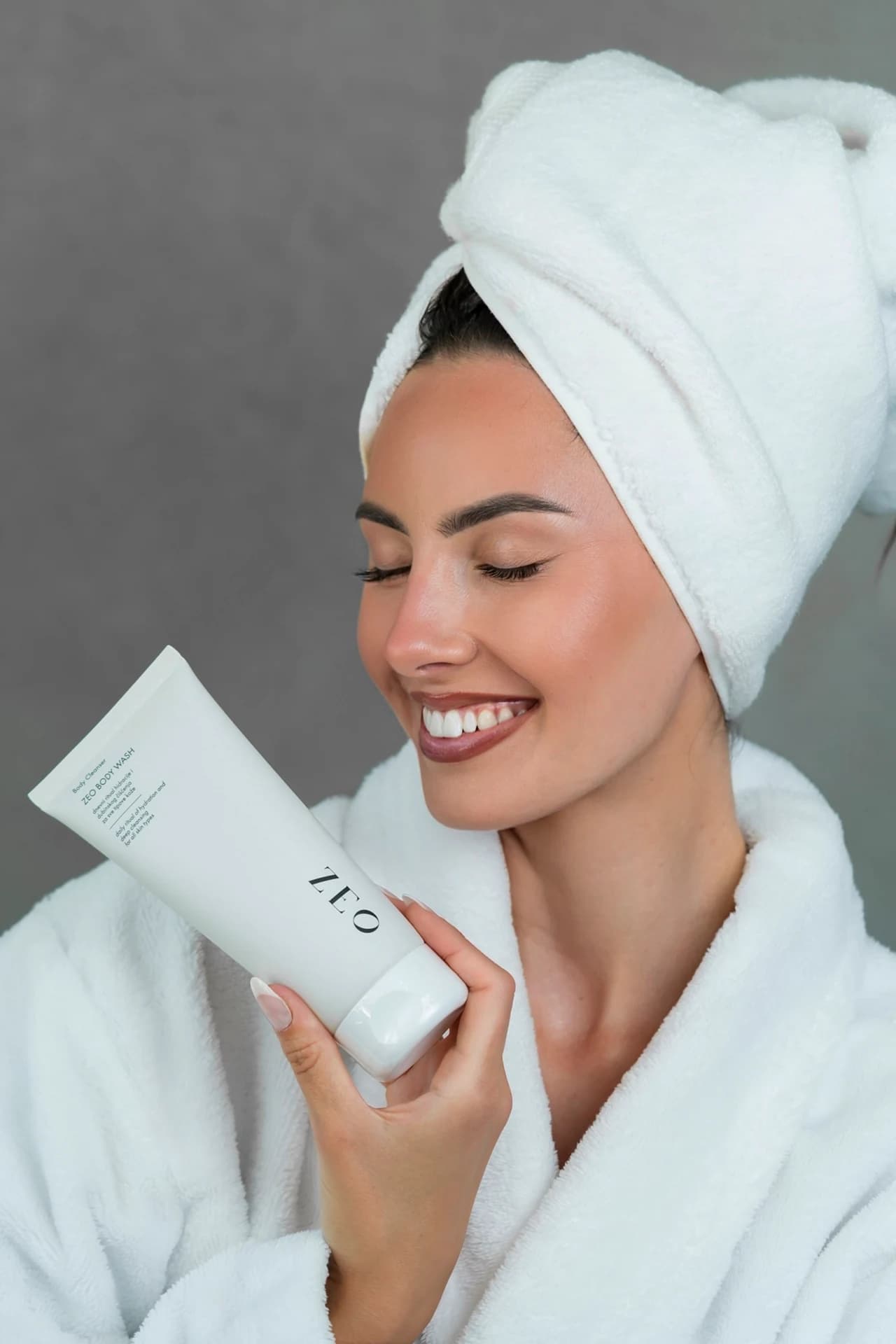 ZEO Body Wash in bathrobe pocket